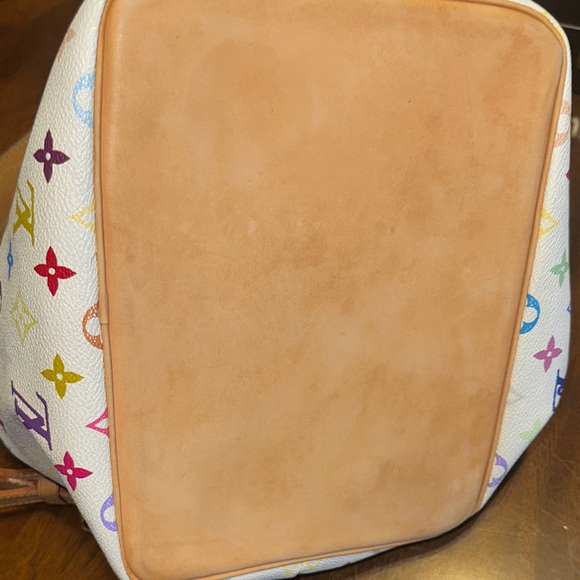 Louis Vuitton Multicolor White Canvas Drawstring Bucket Bag - Picture 5 of 6